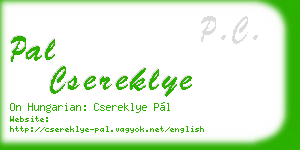 pal csereklye business card